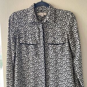 LOFT Women's Patterned Button Down Shirt